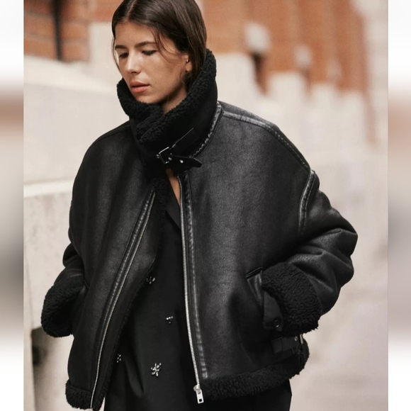 ZW COLLECTION DOUBLE-FACED BIKER JACKET SIZE XS - Picture 4 of 13